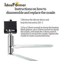 Nosel Baja Keras Ideaformer 0.2/0.4/0.6/0.8mm untuk Bambu Lab H2D  Kit Hotend Kecepatan Tinggi Suku Cadang Printer 3D
