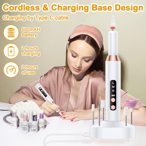 Machine à ongles électrique sans fil portable rechargeable, stylo de polissage pour <span class=keywords><strong>manucure</strong></span>, équipement de lime à ongles pour salon - Product Image 2