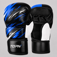 Gants de MMA personnalisés OEM ODM avec logo personnalisé en cuir PU respirant pour arts martiaux mixtes, grappling, sparring, entraînement et compétition