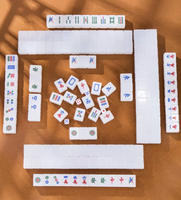 Tuiles de Mahjong en Acrylique Solide, Premium, Durables et Résistantes à l'Usure pour Jeu de Société à Domicile