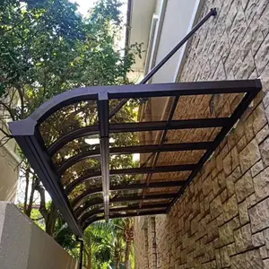 Outdoor DIY alumínio policarbonato sol chuva sombra portas dossel chuva abrigo toldo
