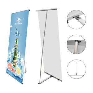 Reutilizable 60cm * 160cm <span class=keywords><strong>L</strong></span> <span class=keywords><strong>Banner</strong></span> Stand Portátil Fácil de montar Estantes de exhibición Impresión no incluida - Product Image 1
