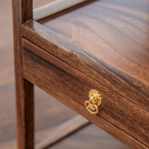 Estantes Geométricos para Té de Madera de Nogal, Tipo Vertical, con Compartimento Secreto, Accesorios para la Ceremonia del Té - Product Image 3