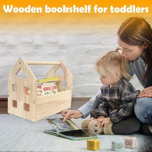 Libreria a Forma di Casa in Legno Montessori a Doppio Lato con Bordi Ondulati Yilong per Bambini da 1 a 5 Anni, Arredamento per Cameretta Prodotto in Cina - Product Image 4