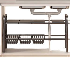 Under Sink Organizer Shelf High Quality Metal <b>Storage</b> <b>Rack</b> for <b>Kitchen</b> Essentials - Product Image 2