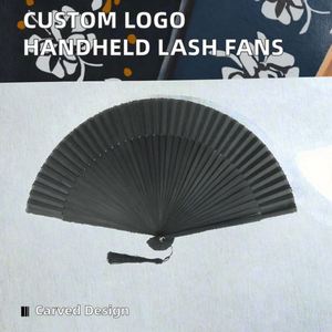 Abanicos de Bambú Portátiles Tallados a Mano con Arte Folclórico, Decoración para Promoción Musical, Recuerdos, Regalos Empresariales, Pintados a Mano - Product Image 3