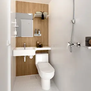 Fácil limpeza pré-fabricado casa de banho tudo em uma unidades banheiro chuveiro sala bul1014