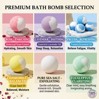 Bombes de bain à la rose aux herbes, marque privée, 6 pièces, 100g, huiles essentielles naturelles, aromathérapie, blanchissantes, hydratantes