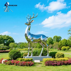 Scultura di cervo reclinabile con finitura a specchio-arte personalizzata JIANGXIN per spazi commerciali <span class=keywords><strong>EU</strong></span>/US - Product Image 4