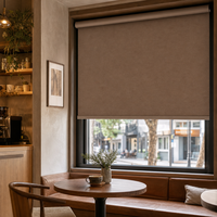 Stores à enrouleur en tissu semi-occultant sans cordon, à assistance par ressort, épais et tissé, style scandinave, installation facile pour chambre d'enfant