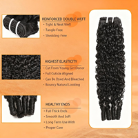 Extensions de cheveux humains bouclés birmans, cuticules alignées, double trame, boucles profondes et rebondissantes, vente en gros