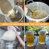 Voedselveilige herbruikbare, verdikte, duurzame, makkelijk te reinigen fijnmazige filterzakjes met trekkoord voor fruit, cider, appel, druiven, wijn, persen en brouwen