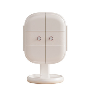 LED <b>Makeup</b> <b>Mirror</b> <b>Light</b> Large Desktop White Three Fold Glass Lens For Girls <b>Makeup</b> - Product Image 2