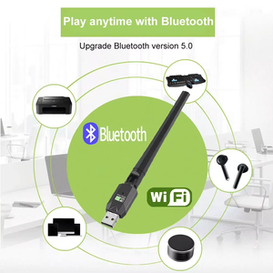 BT 5.0 USB <span class=keywords><strong>Wifi</strong></span> Adapter Dual Band <span class=keywords><strong>Card</strong></span> mạng 600m <span class=keywords><strong>wifi</strong></span> Dongle với bên ngoài 2 trong 1 Bộ chuyển đổi không dây - Product Image 6