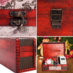 Scatola del tesoro scatola di legno Vintage da 9.0 "<span class=keywords><strong>per</strong></span> gioielli carte dei tarocchi confezione <span class=keywords><strong>regalo</strong></span> regali e decorazioni <span class=keywords><strong>per</strong></span> la casa - Product Image 6