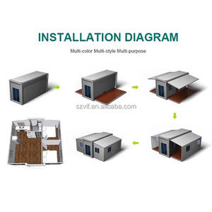 Multi-Space-Expand able-Container-Homes Erweiterbarer Container haus anhänger Mobil heim Doppelflügel-Erweiterungs raum - Product Image 4