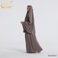 Ensemble de prière portable léger pour femmes musulmanes, Telekung compact avec petite pochette, décontracté pour l'Aïd et le Ramadan