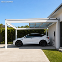 Pergola motorisée en aluminium à lames orientables MEXIN, véranda en verre, télécommande, lames réglables pour jardin, patio, extérieur