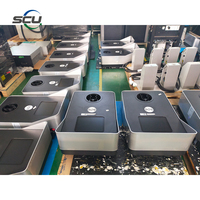 SCU OEM estación de carga de coche eléctrico para el hogar trifásico 125A salida única 30kw cargador EV montado en la pared ocpp mennekes tipo 2