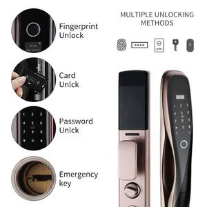 אנריקה אוסמארט גו מנעול טביעת אצבע דיגיטלית מנעול ביומטרי אוטומטי Rfid Ic כרטיס Wifi אפליקציית שילוב מנעול דלת אבטחה ביתית - Product Image 2