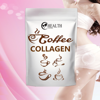Café Instantané au Collagène et Champignons (Crinière de Lion, Chaga) Mélangé à du Café Arabica Gourmet pour la Santé des Cheveux, de la Peau et des Ongles