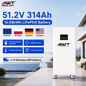 Batterie solaire hors réseau 16 kWh en stock UE JK V19 BMS 51.2V MB31 314Ah 8000 cycles, batterie de stockage d'énergie domestique avec roues - Product Image 1