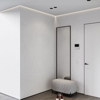 Profilé LED extrêmement étroit pour éclairage linéaire, encastré en aluminium, avec fente pour dissipation thermique