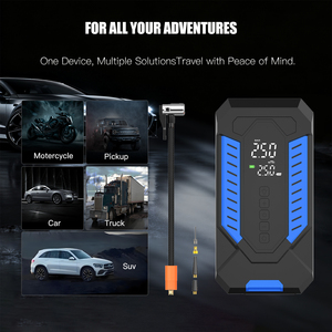 Đa mục đích nhựa điện máy bơm không khí ngân hàng điện <span class=keywords><strong>LED</strong></span> ánh sáng cho lốp xe bóng airbeds bốn vòi phun quá nóng bảo vệ - Product Image 3