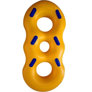 Hot bán biểu tượng tùy chỉnh màu vàng ba người dành cho người lớn Giải trí ống không khí <span class=keywords><strong>Inflatable</strong></span> nổi công viên nước trượt ống với xử lý - Product Image 1