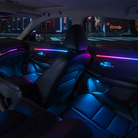Lampe d'ambiance LED multi-adaptative TMPRO pour habitacle de véhicule avec contrôle par application et paramètres de couleur personnalisables pour la plupart des modifications intérieures d'automobiles