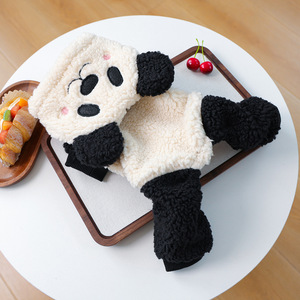 Manteau confortable et chaud pour animaux de compagnie, design panda mignon, pour petits animaux, combinaison à quatre pattes avec capuche, vêtements pour chat et chien, automne-hiver - Product Image 6