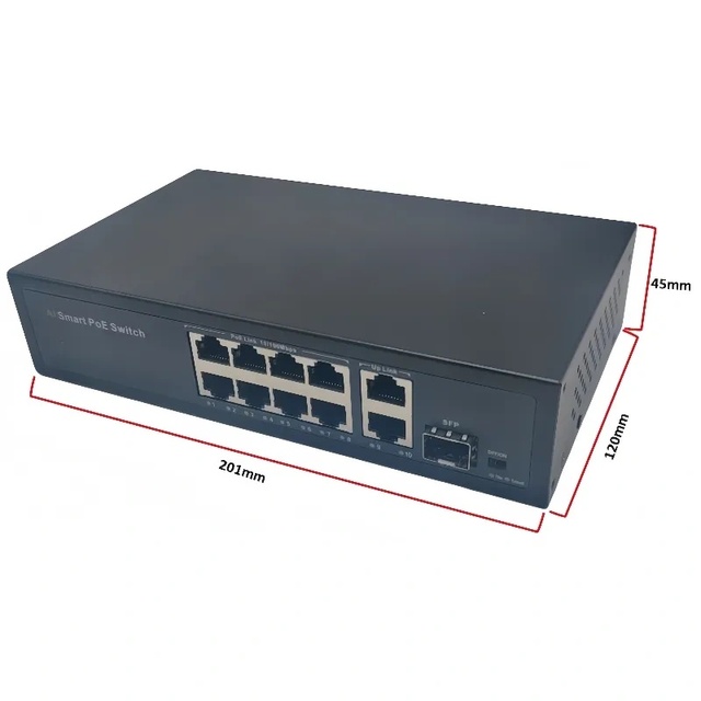 Factory Directly 10/100/1000Mbps Switch POE Gigabit 4 8 16 24 Port 48V POE Switch Ethernet RJ45 Network Switches for CCTV PC 30