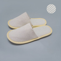 Pantoufles de voyage blanches en stock avec semelle EVA Pantoufles de spa à bout fermé antidérapantes Pantoufles de spa jetables jetables