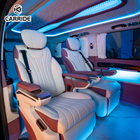 Carride Vito - Accessoires intérieurs de luxe portables pour voiture - Accessoires MPV - Sièges inclinables VIP en cuir Nappa orange vif - Starlight