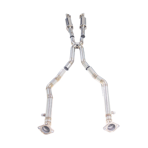 Tubo de Escape de Aleación de Titanio <span class=keywords><strong>GFC</strong></span> Compatible con Lexus IS500 RCF GSF 5.0L V8, Tubo Medio de Rendimiento de Igual Longitud, con Resonador Doble - Product Image 1