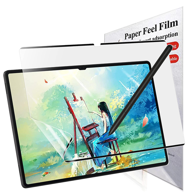 Paper Feel Screen Protector for Samsung Galaxy Tab S8 Ultra 14.6 Inch 2022 (SM-X900/SM-X906) Removable & Reusable