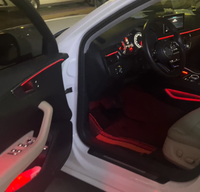 Lampe d'ambiance LED avec gravure laser, commande centrale, 26 lumières RGB 12V, système d'atmosphère automobile Audi A4L 2017-2024
