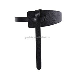 Pantalones <span class=keywords><strong>vaqueros</strong></span> mono abrigo moda Tie a Knot cinturón <span class=keywords><strong>de</strong></span> cuero genuino - Product Image 2