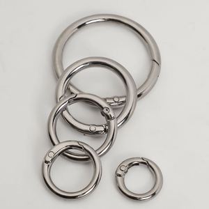Wholesale Metal Spring O Rings <b>Clip</b> Keychain Round Carabiner Keyrings Snap <b>Hook</b> Buckle Bag Chain Rings <b>Clip</b> Replacement Paracord - Product Image 4