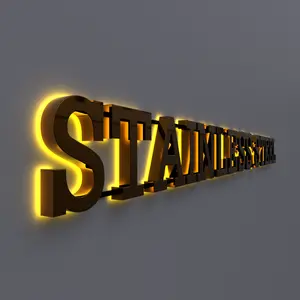 Letreros personalizados para Barbero, logotipos de negocios, acero inoxidable, 3D, acrílico, retroiluminado, letras de canal Led