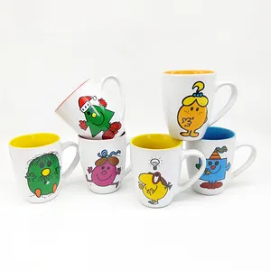 Tasse à lait de style mignon tasse en céramique 200ML logo personnalisé Simple drôle enfants café et thé ménage pour boisson ware