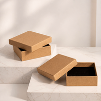 Boîte cadeau en carton rigide à deux pièces avec couvercle et base, logo imprimé personnalisé, écologique, avec insert en mousse pour cosmétiques et bijoux