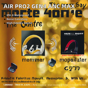 Bán buôn tai nghe không dây Air Pro2 ANC thế hệ thứ 4, loại nhét tai, tích hợp chip khử tiếng ồn Airoha - Product Image 3