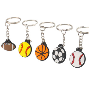 Porte-clés en silicone souple, style sport, motif football rugby, avec logo de marque personnalisé, pour promotion professionnelle. - Product Image 5