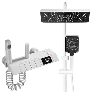 Tất cả đồng thông minh hiển thị kỹ thuật số nhiệt độ không đổi vòi hoa sen đặt phím đàn piano nhà áp lực vòi tắm màu xám thiết kế thanh lịch - Product Image 3