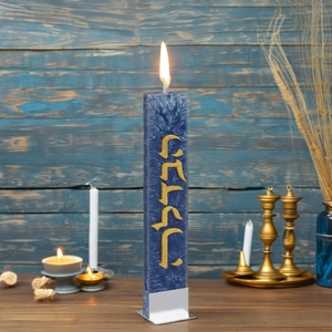 Caldo-vendita di fiori di ghiaccio multicolore rituale colori candela di ghiaccio ebraico candela votiva Havdalah in attività ebraica regalo - Product Image 1