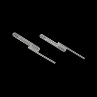 Pipette de transfert à double bulbe stérile ETO/Gamma jetable en LDPE, volume précis, sans DNase, certifiée ISO9001 et CE, 20-500uL