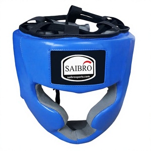 Protector de Cabeza de Boxeo Saibro de Cuero Azul, Duradero y Cómodo, Equipo de Protección para Entrenamiento de Boxeo y Taekwondo - Product Image 4