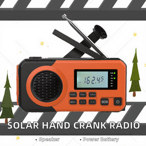 Draagbare nood-multifunctionele zonne-radiolamp met handkruk, SOS-alarm, zaklamp voor buitenkamperen, FM & AM band - Product Image 2