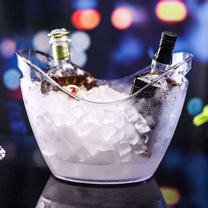 Large Capacity 4L/8L Bar <strong>Ice</strong> <strong>Bucket</strong> Wine <strong>Bucket</strong> Chiller Plastic Transparent <strong>Drink</strong> Bath Champagne <strong>Ice</strong> Cube <strong>Bucket</strong> - Product Image 1